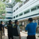 งานอาคารสถานที่ ร่วมกับคณะตรวจสอบอาคารจากกรมโยธาธิการและผังเมือง